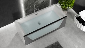 Акриловая ванна Marka One Neo 01нео1775с1 1 стекло принт бетон 170*75 см